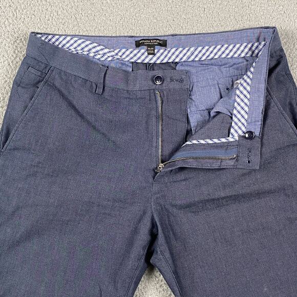 Banana Republic Kentfield Pant 35x30 Blue Chino 100% Cotton Casual - Picture 1 of 8